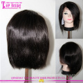 Qualidade superior da Mongólia cabelo cor #1b curto Bob perucas para mulheres negras